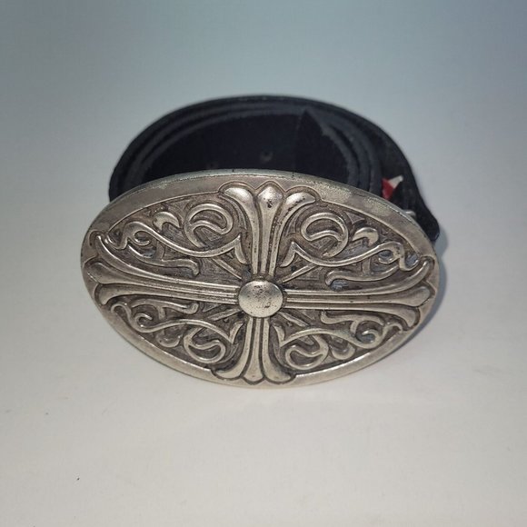 Tobacco Road Accessories - Tobacco Road Belt Company Womens Size S‎ Leather  Style 1798 Black Silver Buckle